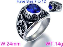 Stainless Steel Stone&Crystal Ring