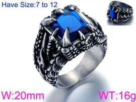 Stainless Steel Stone&Crystal Ring