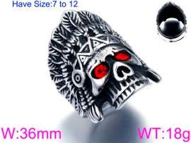 Stainless Steel Stone&Crystal Ring