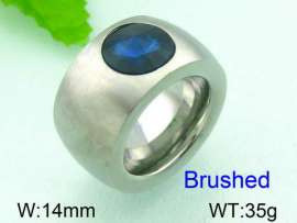 Stainless Steel Stone&Crystal Ring