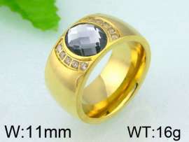 Stainless Steel Stone&Crystal Ring