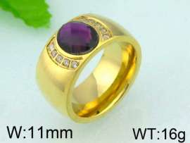 Stainless Steel Stone&Crystal Ring