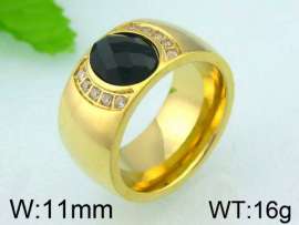 Stainless Steel Stone&Crystal Ring