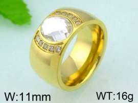 Stainless Steel Stone&Crystal Ring