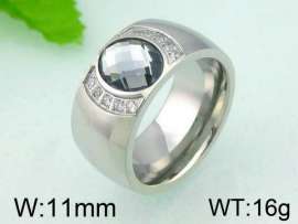 Stainless Steel Stone&Crystal Ring