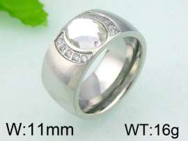 Stainless Steel Stone&Crystal Ring