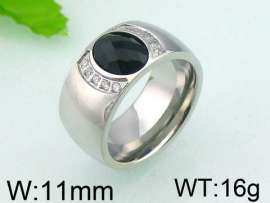 Stainless Steel Stone&Crystal Ring