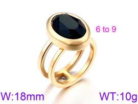 Stainless Steel Stone&Crystal Ring