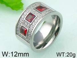 Stainless Steel Stone&Crystal Ring