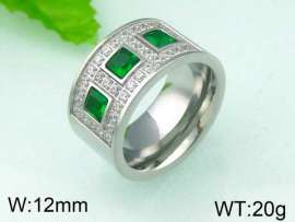 Stainless Steel Stone&Crystal Ring