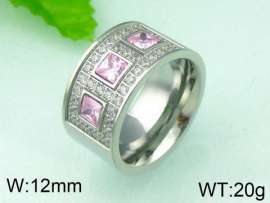 Stainless Steel Stone&Crystal Ring