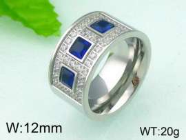 Stainless Steel Stone&Crystal Ring