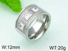 Stainless Steel Stone&Crystal Ring