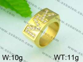 Stainless Steel Stone&Crystal Ring