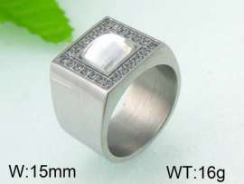 Stainless Steel Stone&Crystal Ring