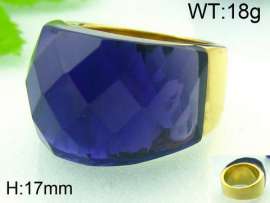 Stainless Steel Stone&Crystal Ring