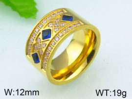 Stainless Steel Stone&Crystal Ring