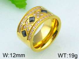 Stainless Steel Stone&Crystal Ring