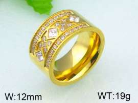 Stainless Steel Stone&Crystal Ring