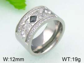 Stainless Steel Stone&Crystal Ring