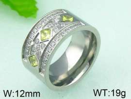 Stainless Steel Stone&Crystal Ring