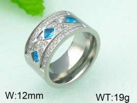 Stainless Steel Stone&Crystal Ring