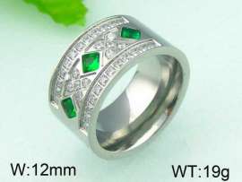 Stainless Steel Stone&Crystal Ring