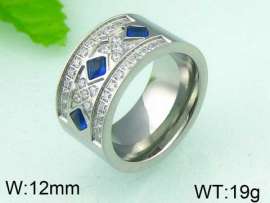 Stainless Steel Stone&Crystal Ring