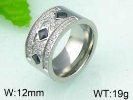 Stainless Steel Stone&Crystal Ring