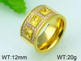 Stainless Steel Stone&Crystal Ring