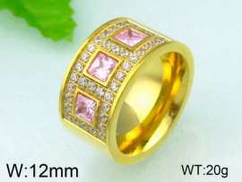 Stainless Steel Stone&Crystal Ring