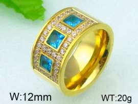 Stainless Steel Stone&Crystal Ring