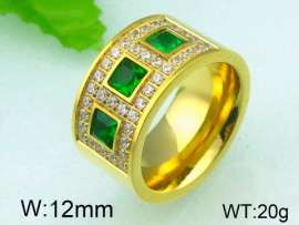 Stainless Steel Stone&Crystal Ring