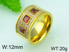 Stainless Steel Stone&Crystal Ring