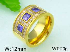Stainless Steel Stone&Crystal Ring