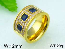 Stainless Steel Stone&Crystal Ring