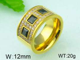 Stainless Steel Stone&Crystal Ring