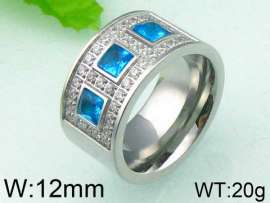 Stainless Steel Stone&Crystal Ring