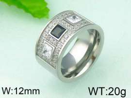 Stainless Steel Stone&Crystal Ring