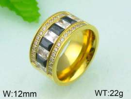 Stainless Steel Stone&Crystal Ring