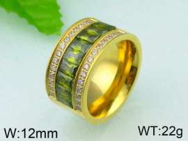 Stainless Steel Stone&Crystal Ring