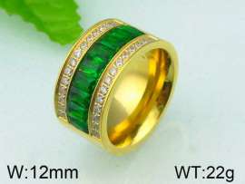 Stainless Steel Stone&Crystal Ring
