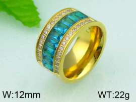 Stainless Steel Stone&Crystal Ring