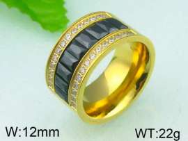 Stainless Steel Stone&Crystal Ring