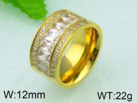 Stainless Steel Stone&Crystal Ring
