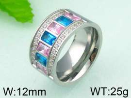 Stainless Steel Stone&Crystal Ring