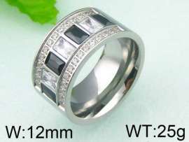 Stainless Steel Stone&Crystal Ring