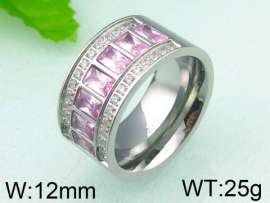 Stainless Steel Stone&Crystal Ring