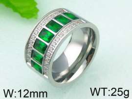 Stainless Steel Stone&Crystal Ring