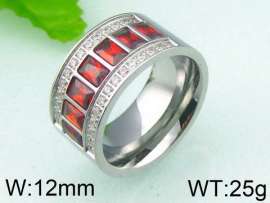 Stainless Steel Stone&Crystal Ring